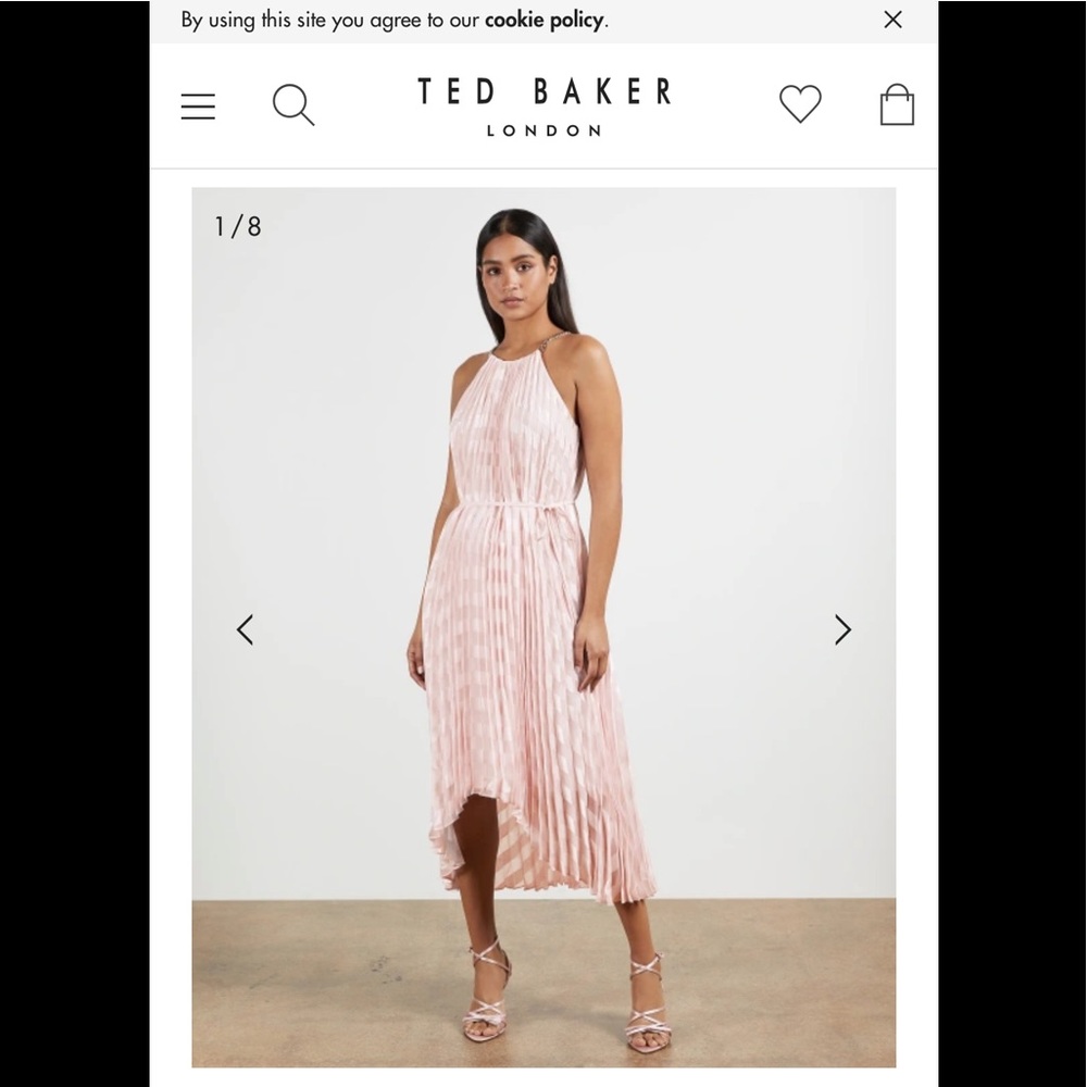 Ted Baker | dip hem pleated maxi dress